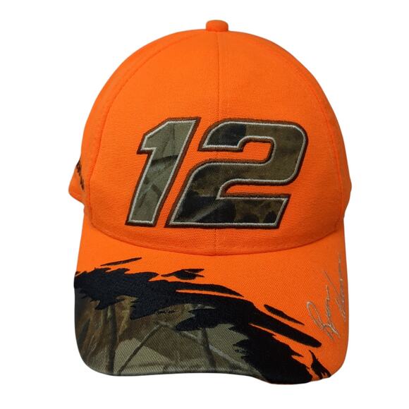 #12 Ryan Newman NASCAR Strapback Hat Orange One Size Embroidered Camo - Picture 1 of 9